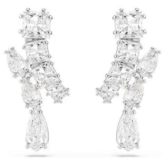 Matrix Drop Pierced Earrings White