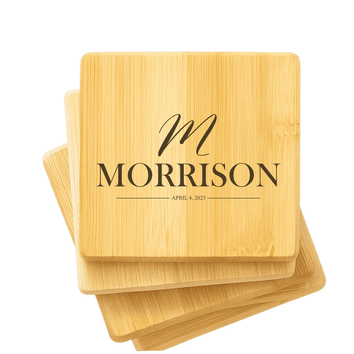 Set of 4 Bamboo Coasters