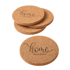 Set of 4 Round Cork Coasters