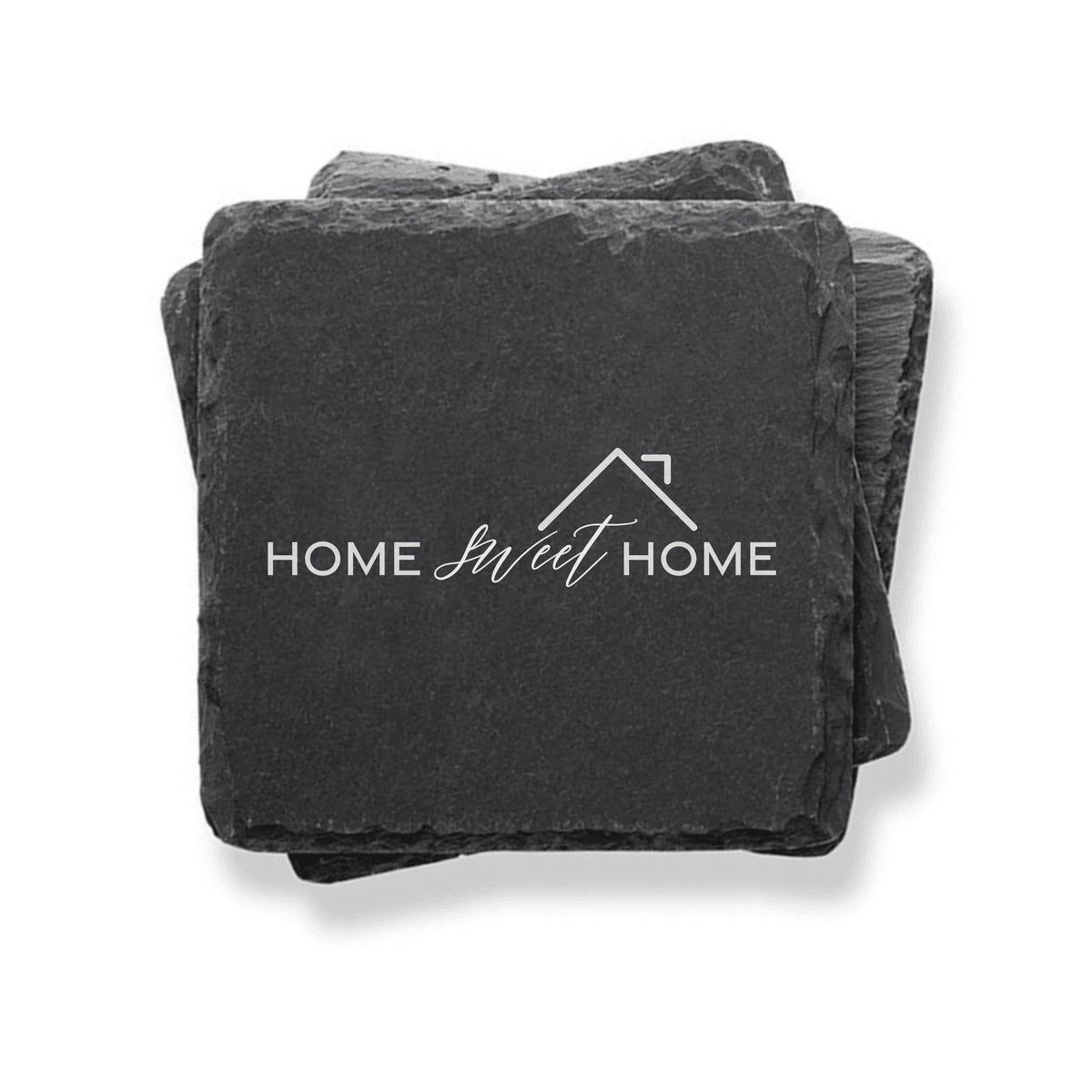 Set of 4 Square Slate Coasters