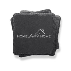 Set of 4 Square Slate Coasters