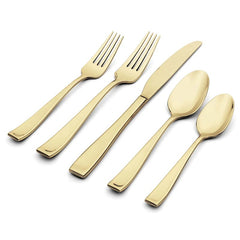 Moda Champagne Satin 20-Piece Flatware Set