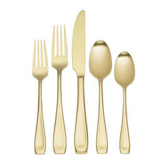 Moda Champagne Satin 20-Piece Flatware Set