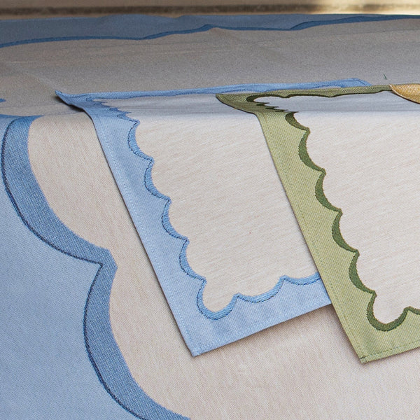 Tavola Green Scalloped Placemats - Set of 4