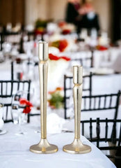 Simple Gold Taper Candle Holder