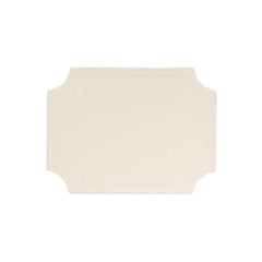 Tessuti Ivory Rectangular Placemats with White Stitching - Set of 4