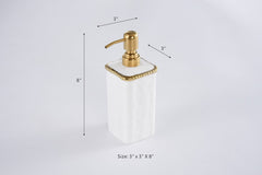 Vanity Accessories With Gold Beads Soap Pump