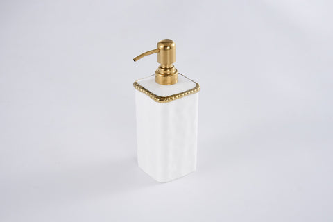 Vanity Accessories With Gold Beads Soap Pump