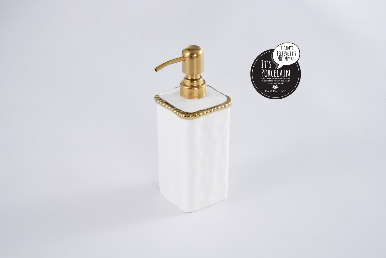 Vanity Accessories With Gold Beads Soap Pump