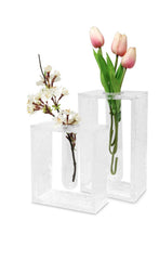 Acrylic Vase with Tube Inlay - Large