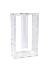 Acrylic Vase with Tube Inlay - Large