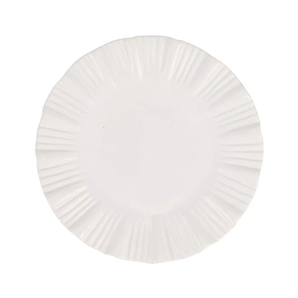 Bari White European Dinner Plate
