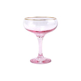 Rainbow Assorted Coupe Champagne Glasses - Set Of 4