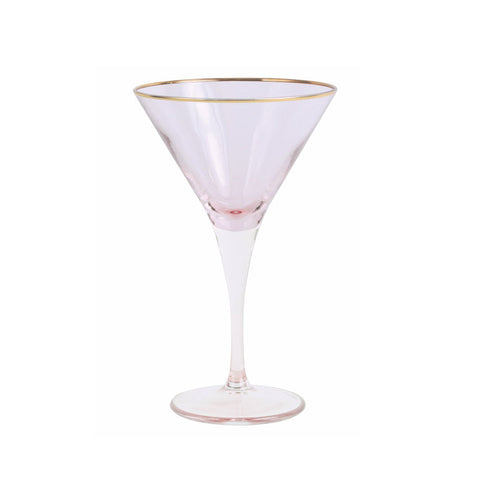 Rainbow Martini Glass, Pink
