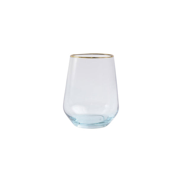 Rainbow Stemless Wine Glass, Turquoise