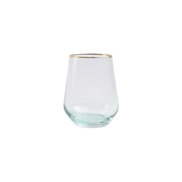 Rainbow Stemless Wine Glass, Green
