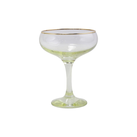 Rainbow Coupe Champagne Glass, Yellow