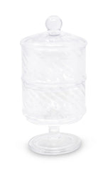 Liscio Ottico - Double Cookie Jar with Spiral Design
