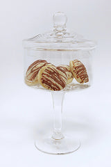 Liscio Ottico - Stemmed Cookie Jar with Ball Knob on Lid - Flat