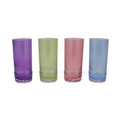 Deco Assorted Tall Tumblers - Set Of 4