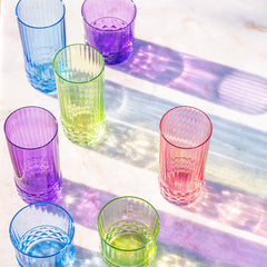 Deco Assorted Tall Tumblers - Set Of 4