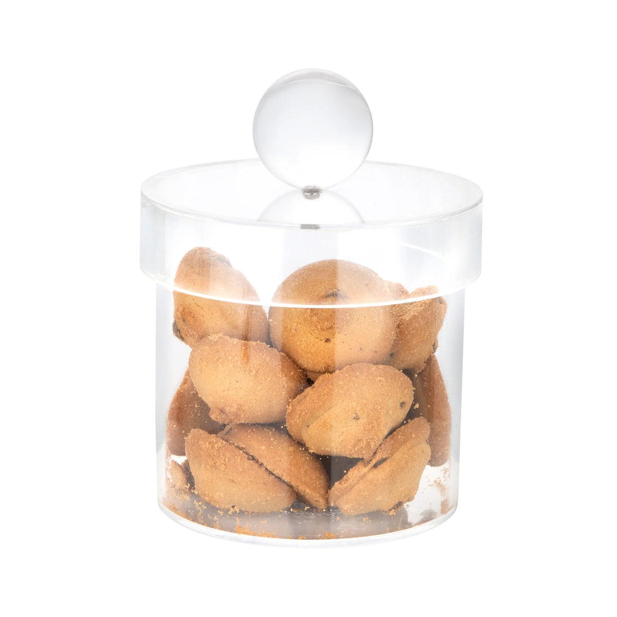 Acrylic Canister With Clear Ball Knob