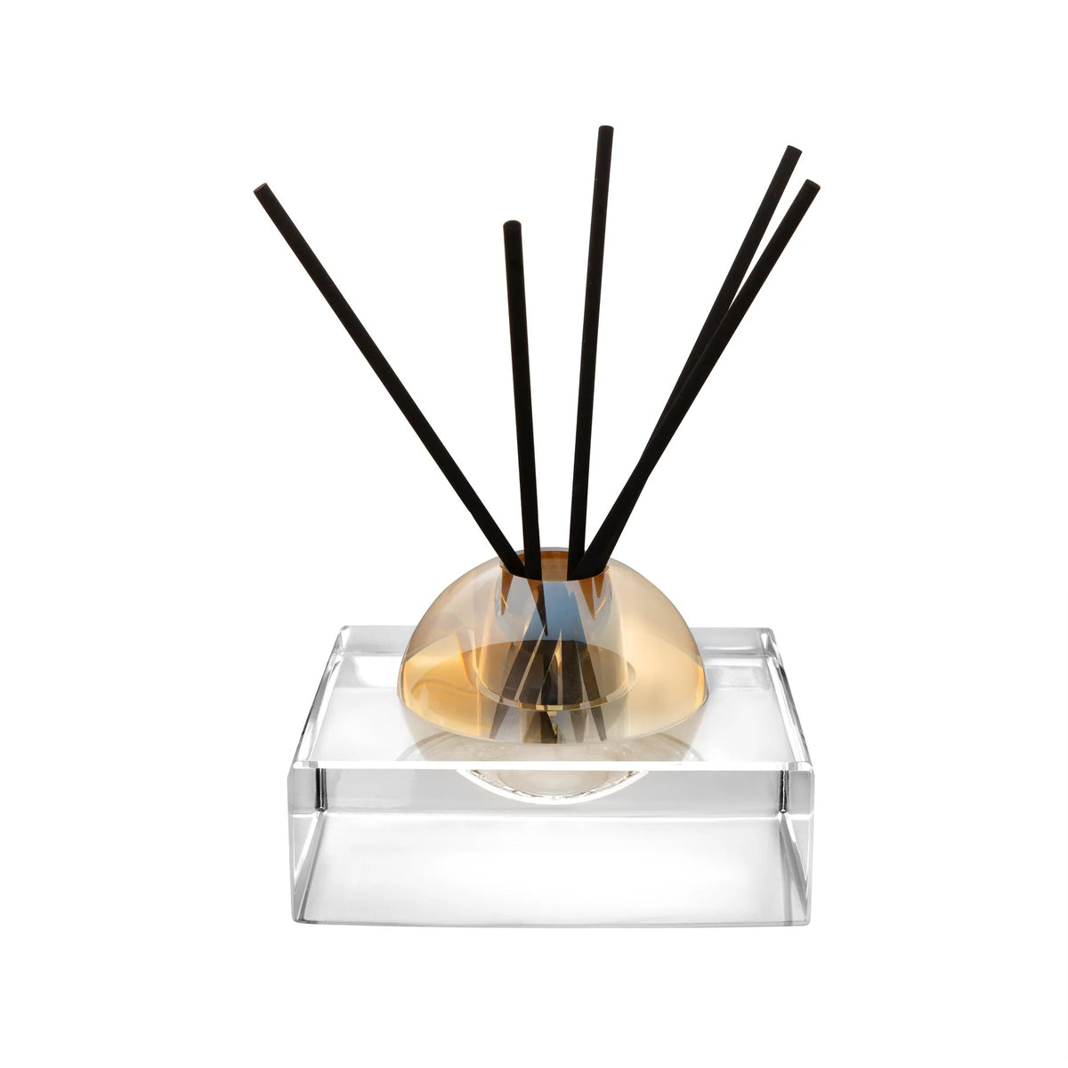 Clear Square Base and Dome Reed Diffuser - Lily of the Valley