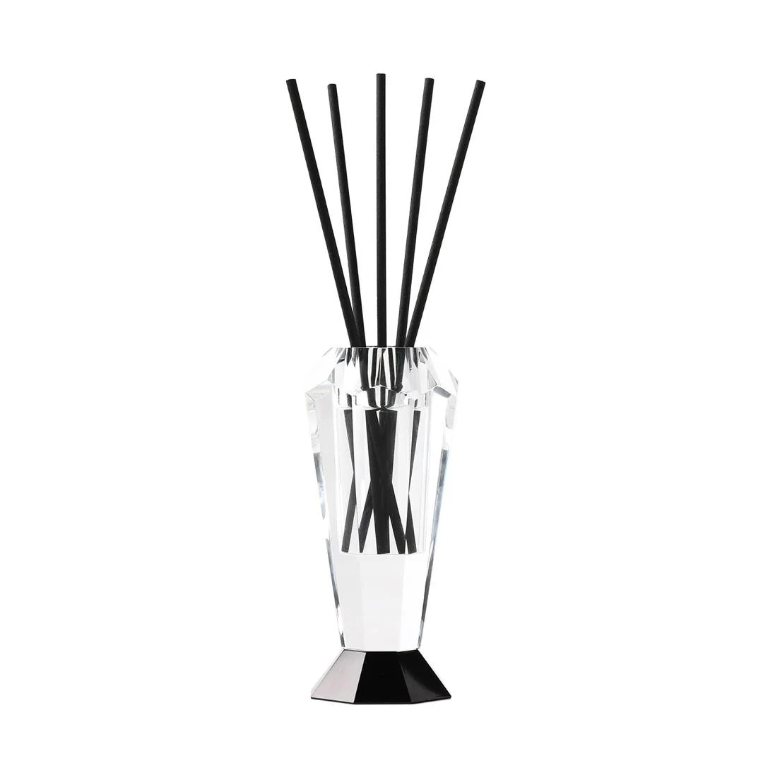 Crystal Reed Diffuser with Colored Base - Black