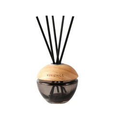 Round Modern Reed Diffuser, Lily of the Valley - Wood Cap