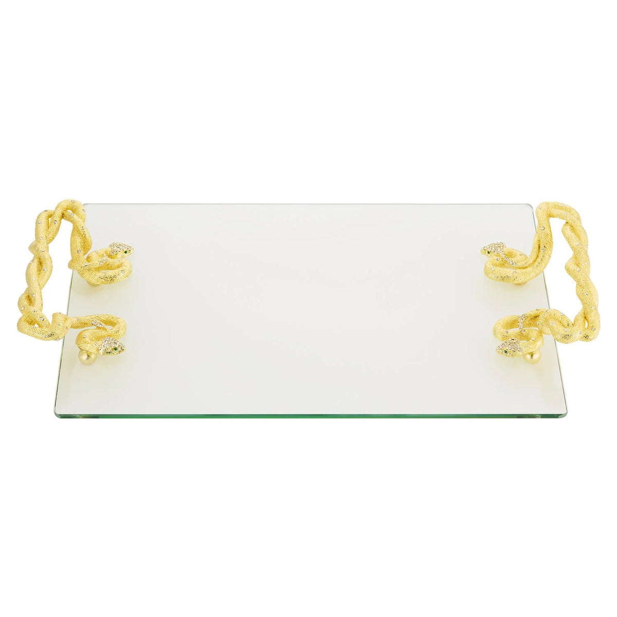 Serpentina Glass Tray - Gold