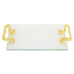 Serpentina Glass Tray - Gold
