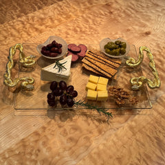 Serpentina Glass Tray - Gold