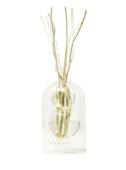 Clear Reed Diffuser with White Circular Inlay, "Lily of the Valley" Scent