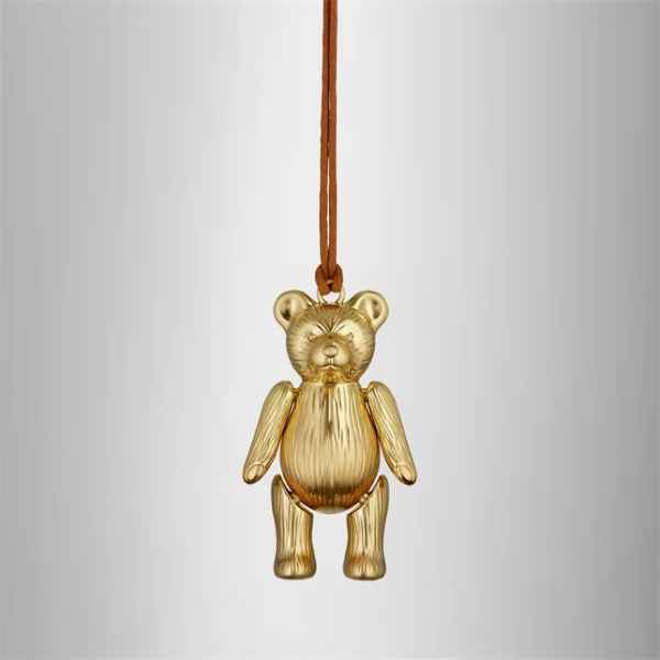 2024 Christmas Teddy Bear Golden Ornament