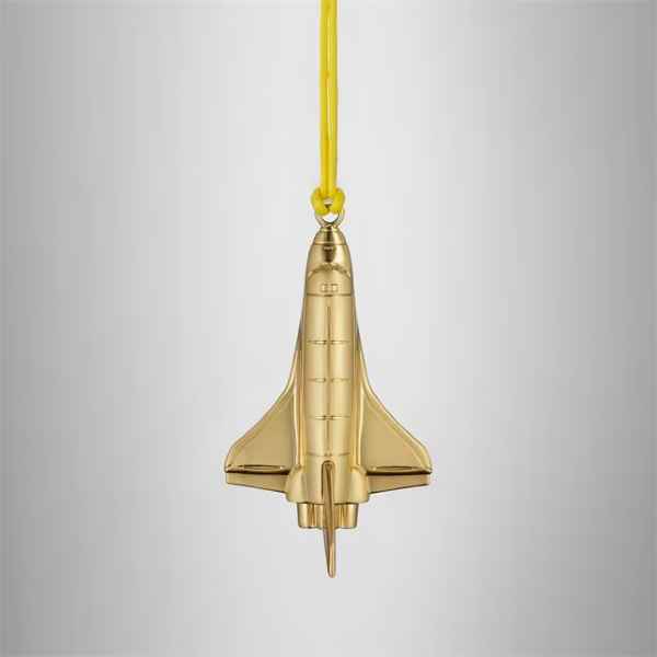 2024 Christmas Rocketship Golden Ornament