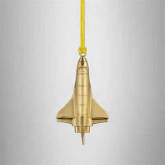 2024 Christmas Rocketship Golden Ornament