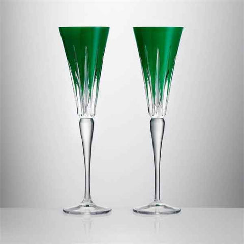 2025 New Year Firework Flutes Set Of 2 Green