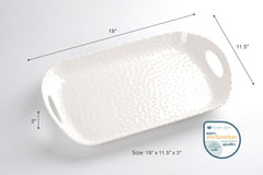 Wave Rectangular Tray with Handles