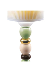 Palm Firefly Golden Fall Table Lamp, Green & Blue