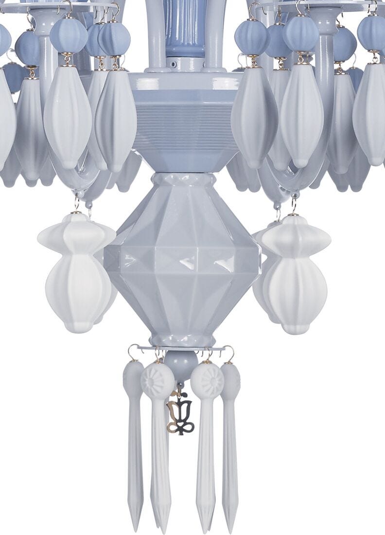 Belle De Nuit 12 Lights Chandelier. Blue (us)