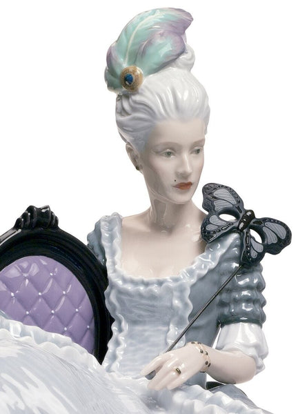 Rococo Lady At The Ball Figurine