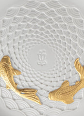Koi Plate, Golden Luster