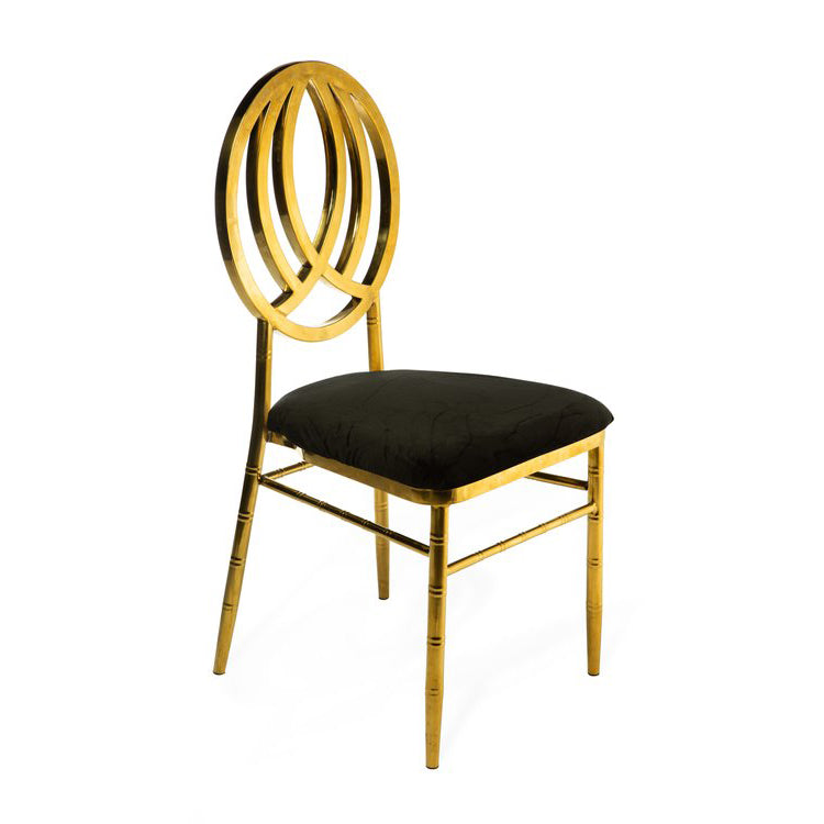 Amari Dining Chair - Gold/Black RENTAL