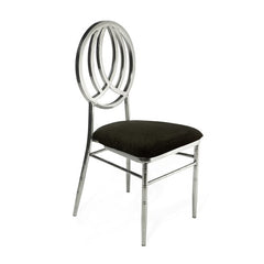 Amari Dining Chair - Silver/Black RENTAL