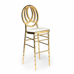Amari Bar Stool Gold-White RENTAL