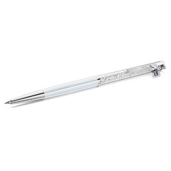 Annual Edition Crystalline ballpoint pen 2027 ballpoint pen White lacquered, Chrome plated