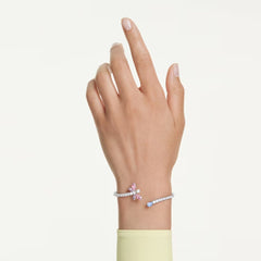 Ariana Grande x Swarovski bangle Mixed cuts, Dragonfly, Multicolored, Rhodium plated