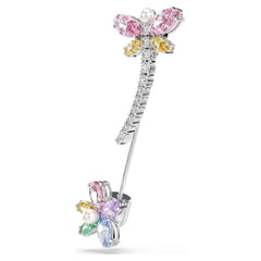 Ariana Grande x Swarovski brooch Mixed cuts, Dragonfly, Multicolored, Rhodium plated