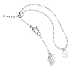 Ariana Grande x Swarovski choker Crystal pearl, Round cut, White, Rhodium plated