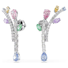 Ariana Grande x Swarovski drop earrings Mixed cuts, Multicolored, Rhodium plated